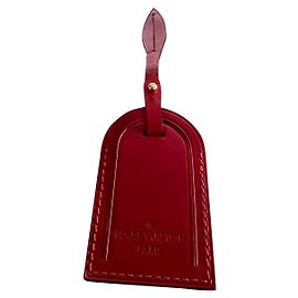 Louis Vuitton Label Holder Dark Red Leather Dark red