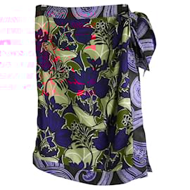 Prada-Prada Resort 2010 Art Nouveau floral print silk skirt-Multiple colors