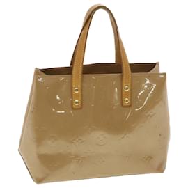 Louis Vuitton-LOUIS VUITTON Monogram Vernis Reade PM Hand Bag Beige M91334 LV Auth 36481-Beige