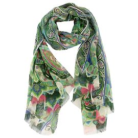 Sciarpa Etro Paisley in Seta Verde