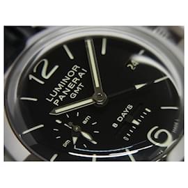 Panerai-PANERAI Luminor1950 8 DAY'S GMT PAM00233 N series makerOH done Mens-Silvery