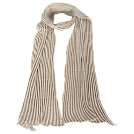 Missoni-Missoni Striped Knit Foulard-Golden