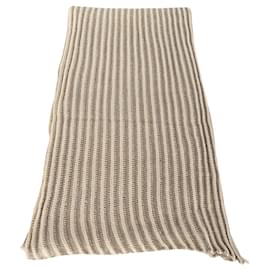 Missoni-Missoni Striped Knit Foulard-Golden