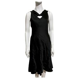 Robe satinée noire, Alberta Ferretti Noir