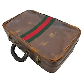 Gucci-Vintage Tavel Luggage-Brown