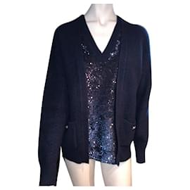Pull Chanel en laine bleu Bleu