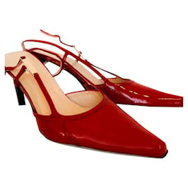 Gucci-Gucci - scarpin - Mid-heel sling back pump-Rouge