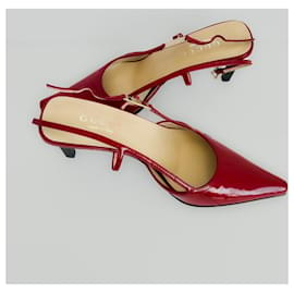Gucci-Gucci - scarpin - Mid-heel sling back pump-Red