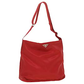 Prada-PRADA Shoulder Bag Nylon Red Auth ar8918-Red