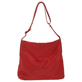 Prada-PRADA Shoulder Bag Nylon Red Auth ar8918-Red