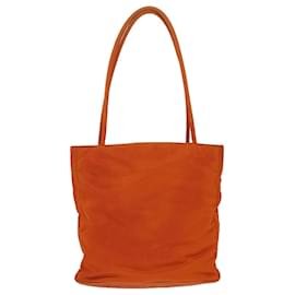 Prada-PRADA Shoulder Bag Nylon Orange Auth 36977-Orange
