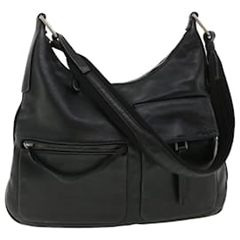 Prada-PRADA Shoulder Bag Leather Black Auth ar8908-Black