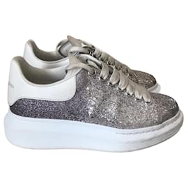 Alexander Mcqueen-ALEXANDER MCQUEEN  Trainers T.eu 34 Leather-Silvery