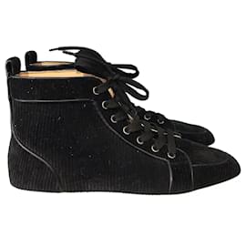 Christian Louboutin-CHRISTIAN LOUBOUTIN Scarpe da ginnastica T.Unione Europea 39 velluto-Nero