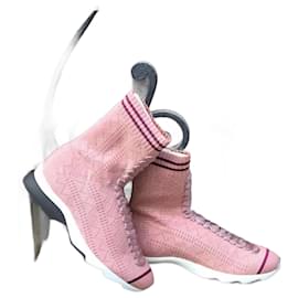 Fendi-FENDI  Trainers T.eu 36 cloth-Pink