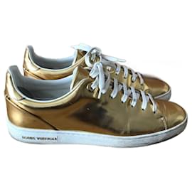 Louis Vuitton-LOUIS VUITTON Sneaker T.EU 38.5 Rindsleder-Golden