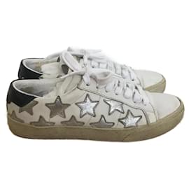 Saint Laurent-SAINT LAURENT Scarpe da ginnastica T.Unione Europea 34.5 vacchetta-Bianco