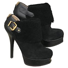 Fendi-FENDI  Ankle boots T.eu 39.5 Suede-Black