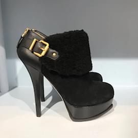 Fendi-FENDI  Ankle boots T.eu 39.5 Suede-Black
