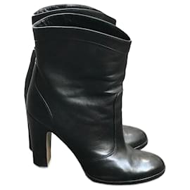 Gianvito Rossi-GIANVITO ROSSI Stivaletto T.Unione Europea 37.5 vacchetta-Nero