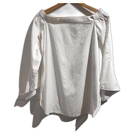 Tibi-Camiseta TIBI.Algodón S Internacional-Blanco