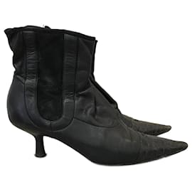 Chanel-CHANEL  Ankle boots T.eu 37 Leather-Black