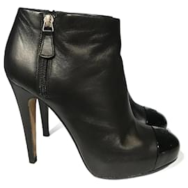 Chanel-CHANEL  Ankle boots T.eu 37.5 Leather-Black