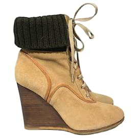 Chloé-CHLOE  Ankle boots T.eu 36.5 Suede-Beige