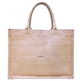 Dior Pink Medium Cannage bestickte Book Tote Pink