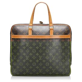 Louis Vuitton-Louis Vuitton Brown Monogram Porte-Documents Pegase-Brown