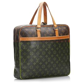 Louis Vuitton-Louis Vuitton Brown Monogram Porte-Documents Pegase-Brown