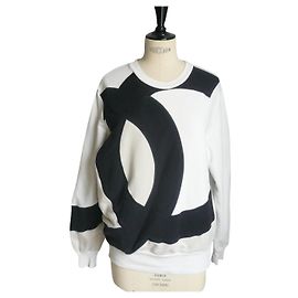 CHANEL Sammler-Sweatshirt mit Monogramm RARE Unisex S44 Mehrfarben