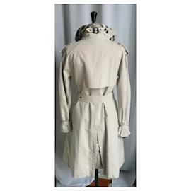 Burberry-BURBERRY Beige cotton trench coat jacket T40 fr-Beige