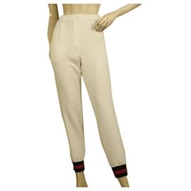 Philipp Plein-Philipp Plein Couture Pantalon de survêtement en viscose blanc Pantalon taille S-Blanc