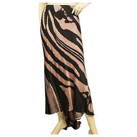 Saia de seda com estampa de zebra preta e rosa manga longa Roberto Cavalli S Roxo