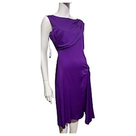 Diane Von Furstenberg-Vestido de seda violeta de DvF Bec-Púrpura