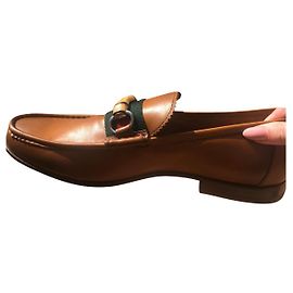 Mocasines Gucci de piel marrón bambú Marrón claro