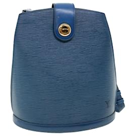 Louis Vuitton-LOUIS VUITTON Epi Cluny Shoulder Bag Blue M52255 LV Auth 37090-Blue