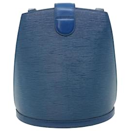 Louis Vuitton-LOUIS VUITTON Epi Cluny Shoulder Bag Blue M52255 LV Auth 37090-Blue