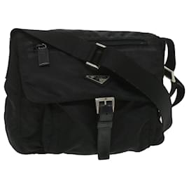 Prada-PRADA Shoulder Bag Nylon Black Auth tb469-Black