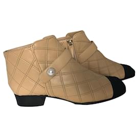Chanel-ankle boots-Beige