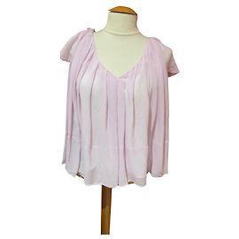Claudie Pierlot Silk Chiffon Tunic Pink Pink