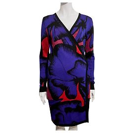 Diane Von Furstenberg DvF Leandra Wool Wrap Dress Multiple colors