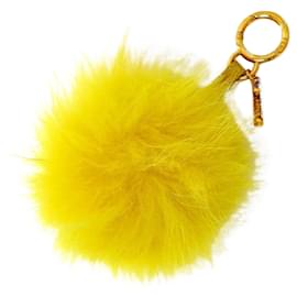 Fendi-Fendi Bijoux de sac Pompon-Yellow