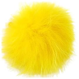 Fendi-Fendi Bijoux de sac Pompon-Yellow