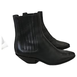 Saint Laurent-SAINT LAURENT  Ankle boots T.eu 36.5 Leather-Black