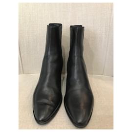 Saint Laurent-SAINT LAURENT  Ankle boots T.eu 36.5 Leather-Black