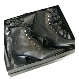 Saint Laurent-SAINT LAURENT  Ankle boots T.eu 41.5 Leather-Black