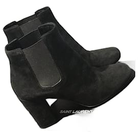 Saint Laurent-SAINT LAURENT  Ankle boots T.eu 37 Suede-Black