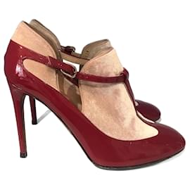 Valentino Garavani-VALENTINO GARAVANI  Ankle boots T.eu 38 Patent leather-Red